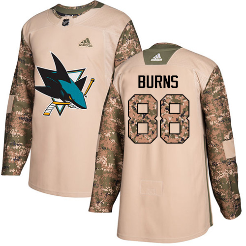 Herren San Jose Sharks Eishockey Trikot Brent Burns #88 Authentic Camo Veterans Day Practice